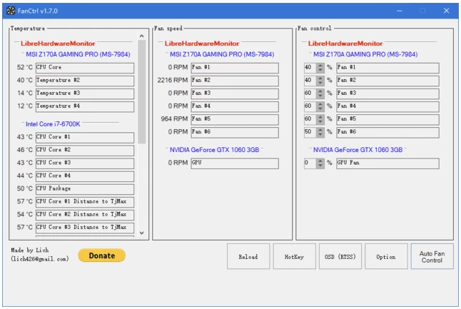 FanCtrl 免费风扇控制软件