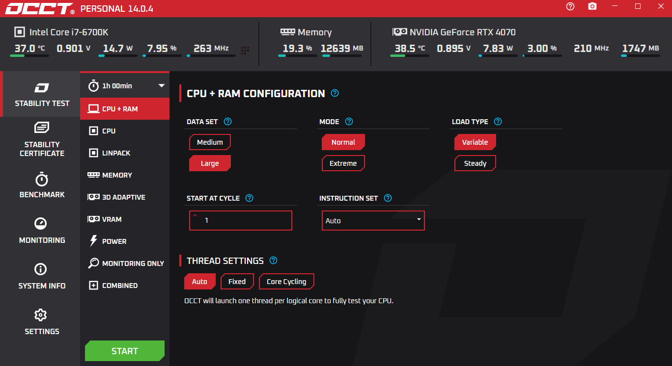 超频检查工具 OCCT