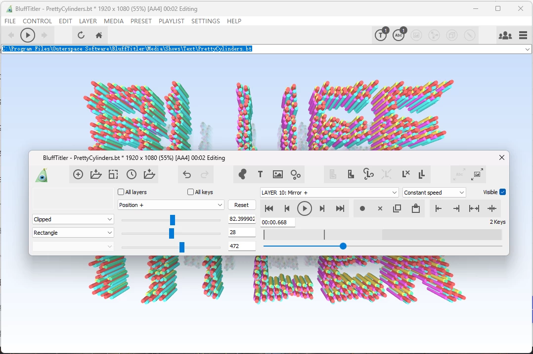 BluffTitler Ultimate 3D文字制作