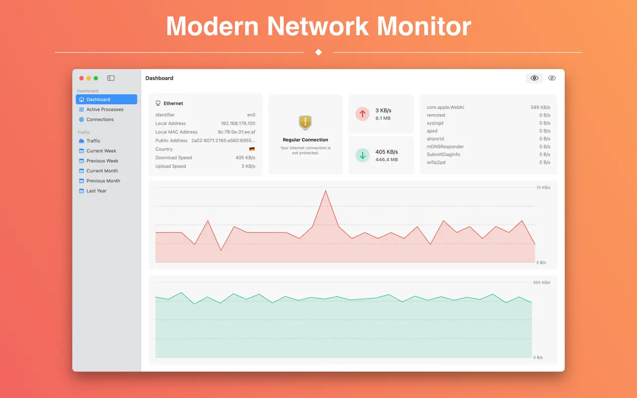 NetWorker Pro 网络流量监控工具