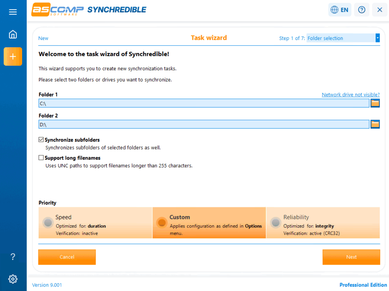 Synchredible Professional  文件夹同步软件