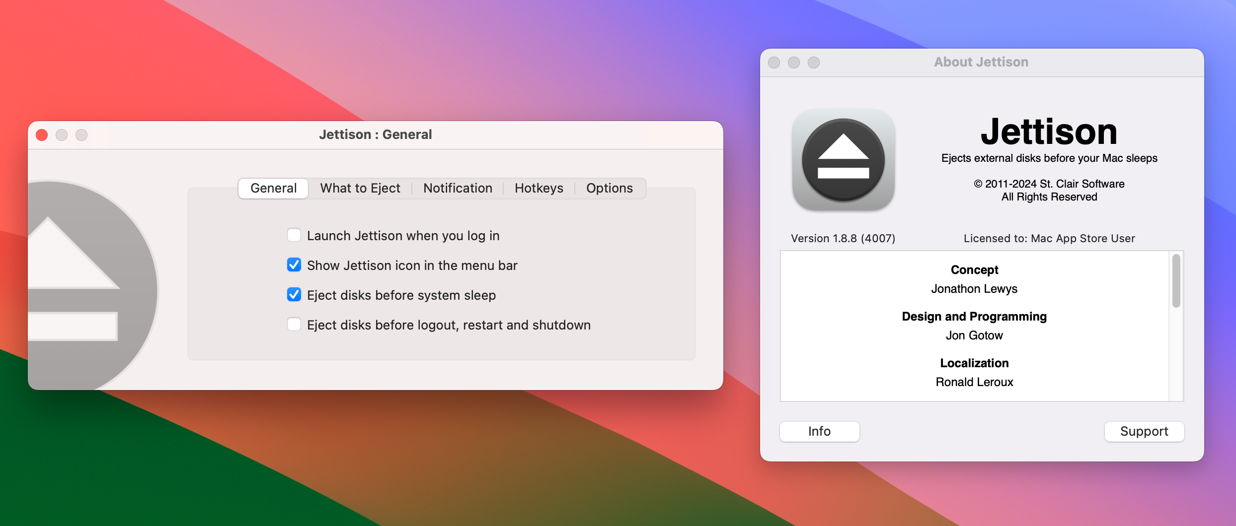 Jettison v1.9.5 外部磁盘弹出辅助工具