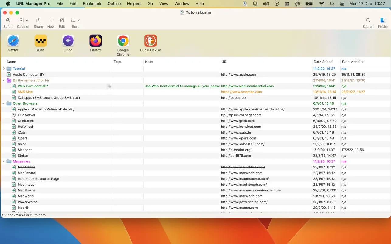 URL Manager Pro 浏览器标签管理工具