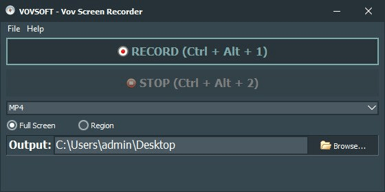 录屏软件 VovSoft Screen Recorder v4.5.0