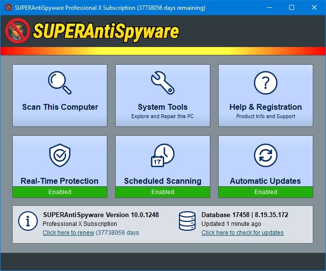 SUPERAntiSpyware Professional X v10.0.1282 x64 木马间谍查杀工具