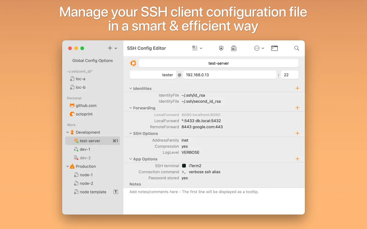 SSH Config Editor