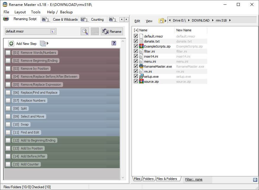 Rename Master v4.01 文件重命名大师