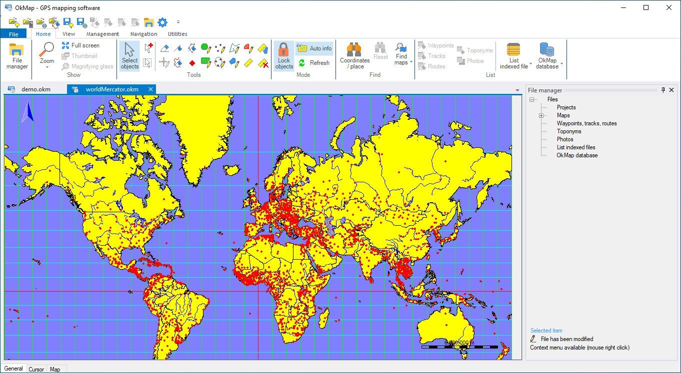 OkMap Desktop v19.2.4 x64 GPS地图绘制工具