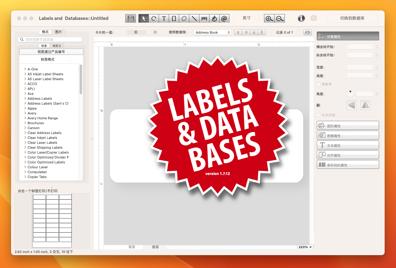 Labels and Databases v1.8.8 数据库标签制作软件