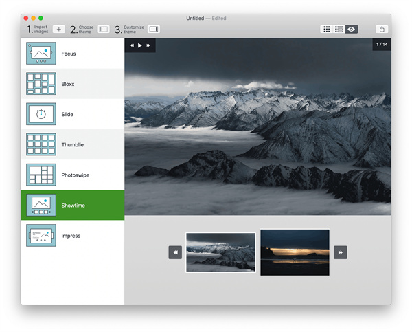 Exhibeo v2.0.14 Web页面幻灯片照片画廊制作工具