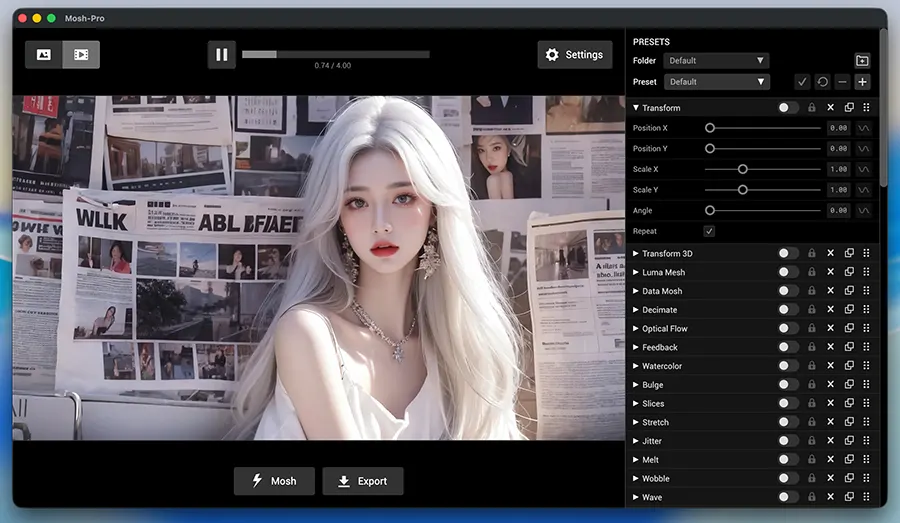 Mosh-Pro 实时视觉效果生成器