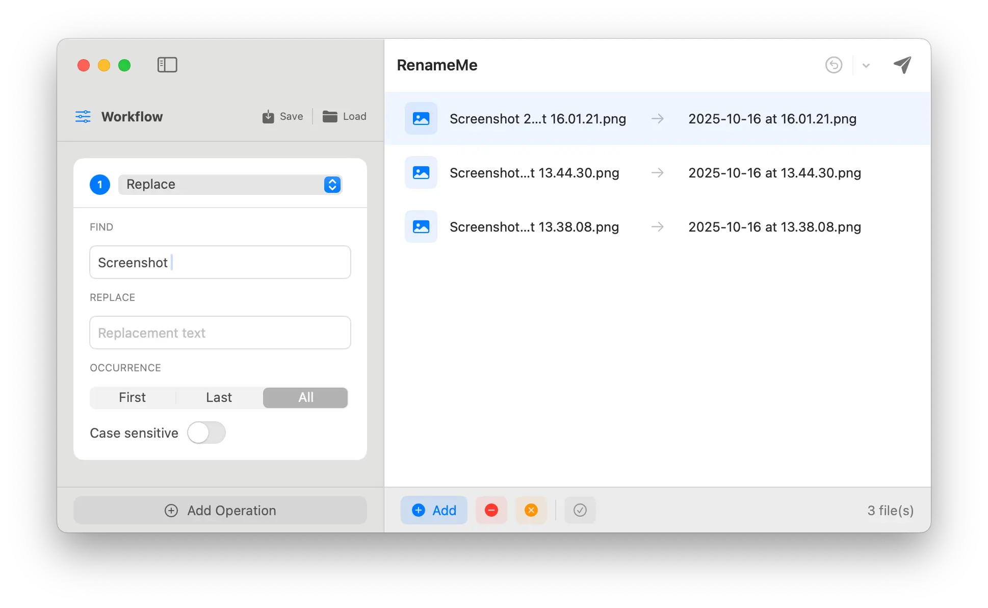 RenameMe 批量文件重命名工具