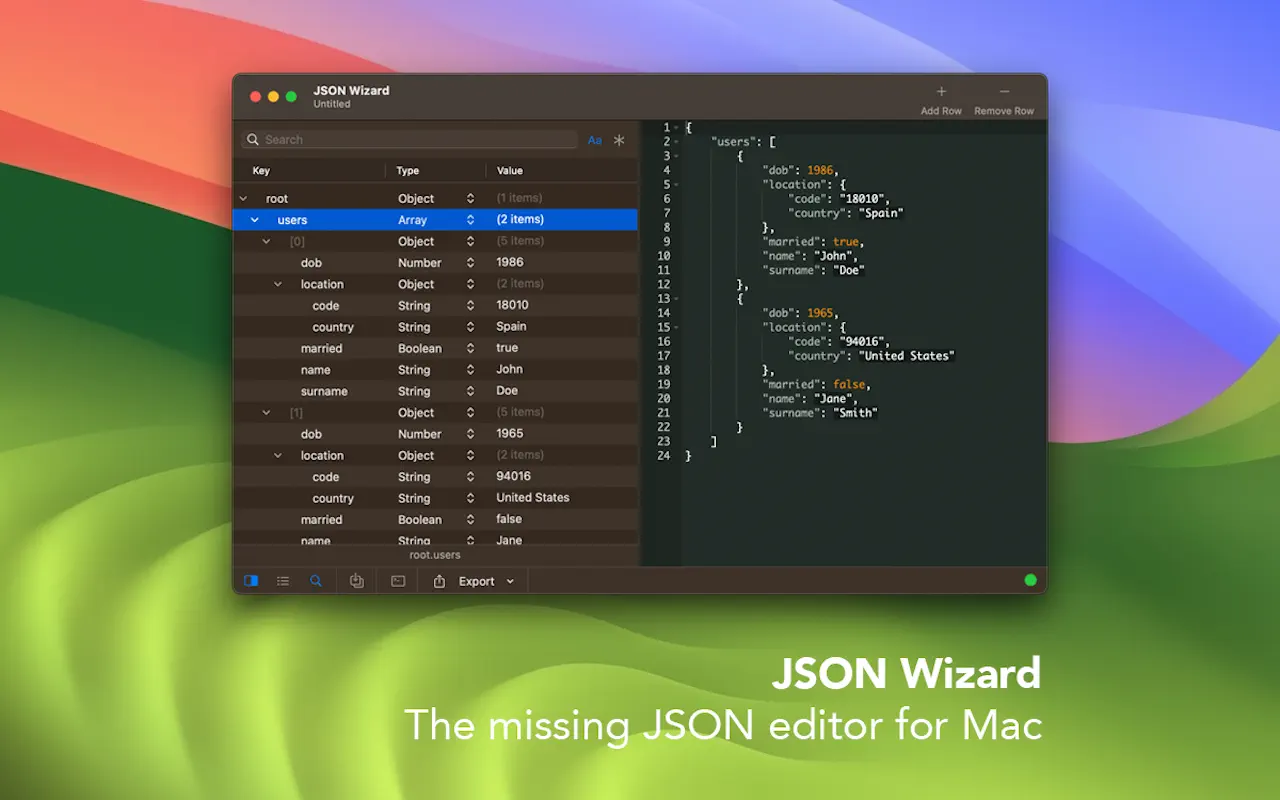 JSON Wizard JSON编辑工具