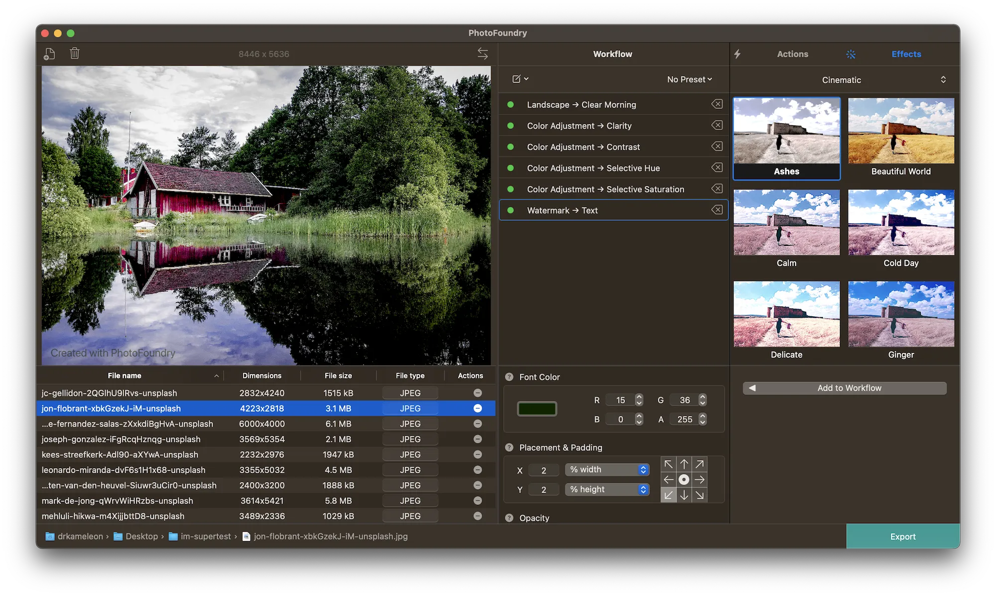 PhotoFoundry 批量照片编辑软件