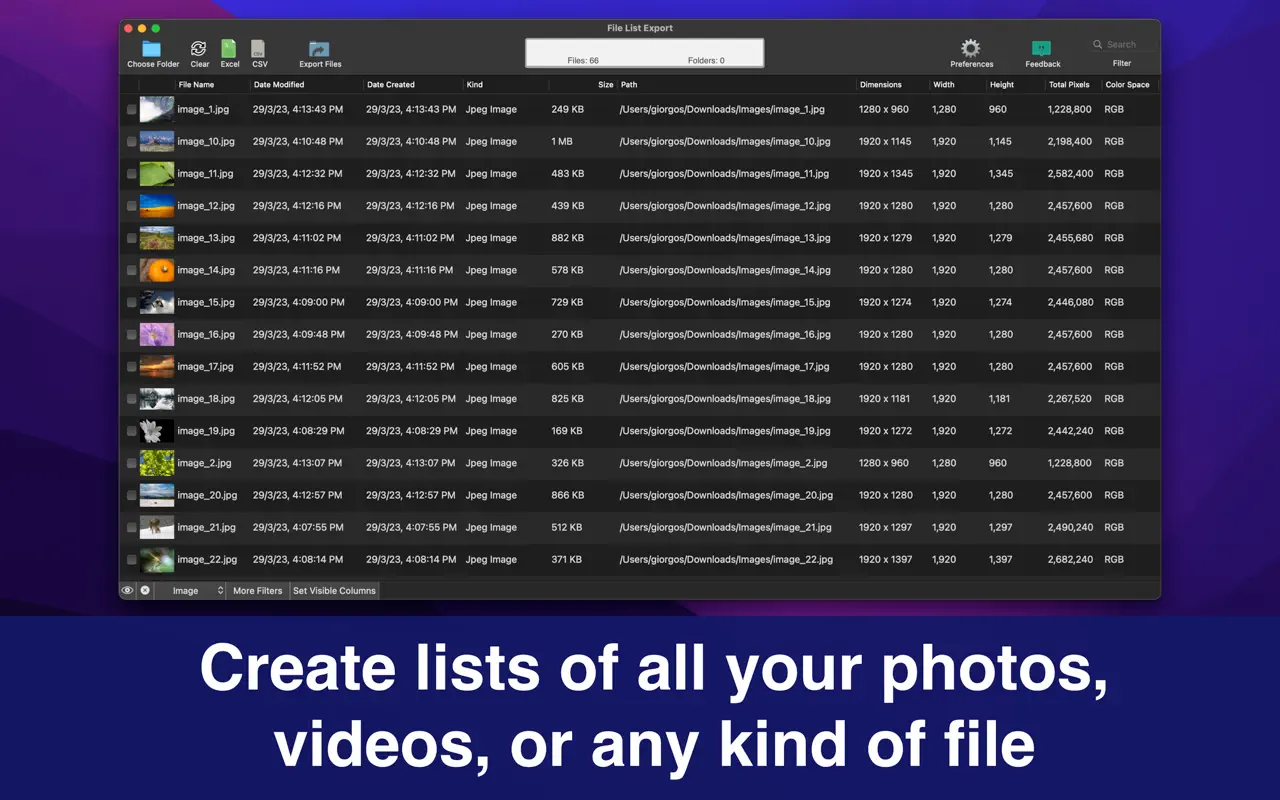 File List Export 文件列表导出工具