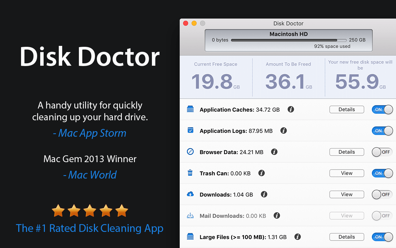 Disk Doctor Pro v1.0.25 Mac磁盘清理工具