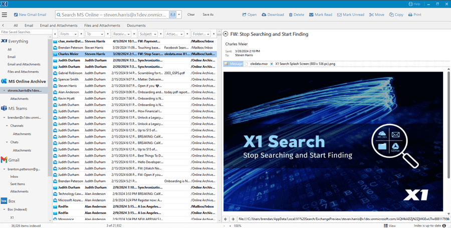 X1 Search Enterprise v11.0 Revision 15