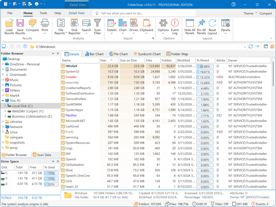 Key Metric FolderSizes v10.0.37 Enterprise Edition 磁盘管理工具