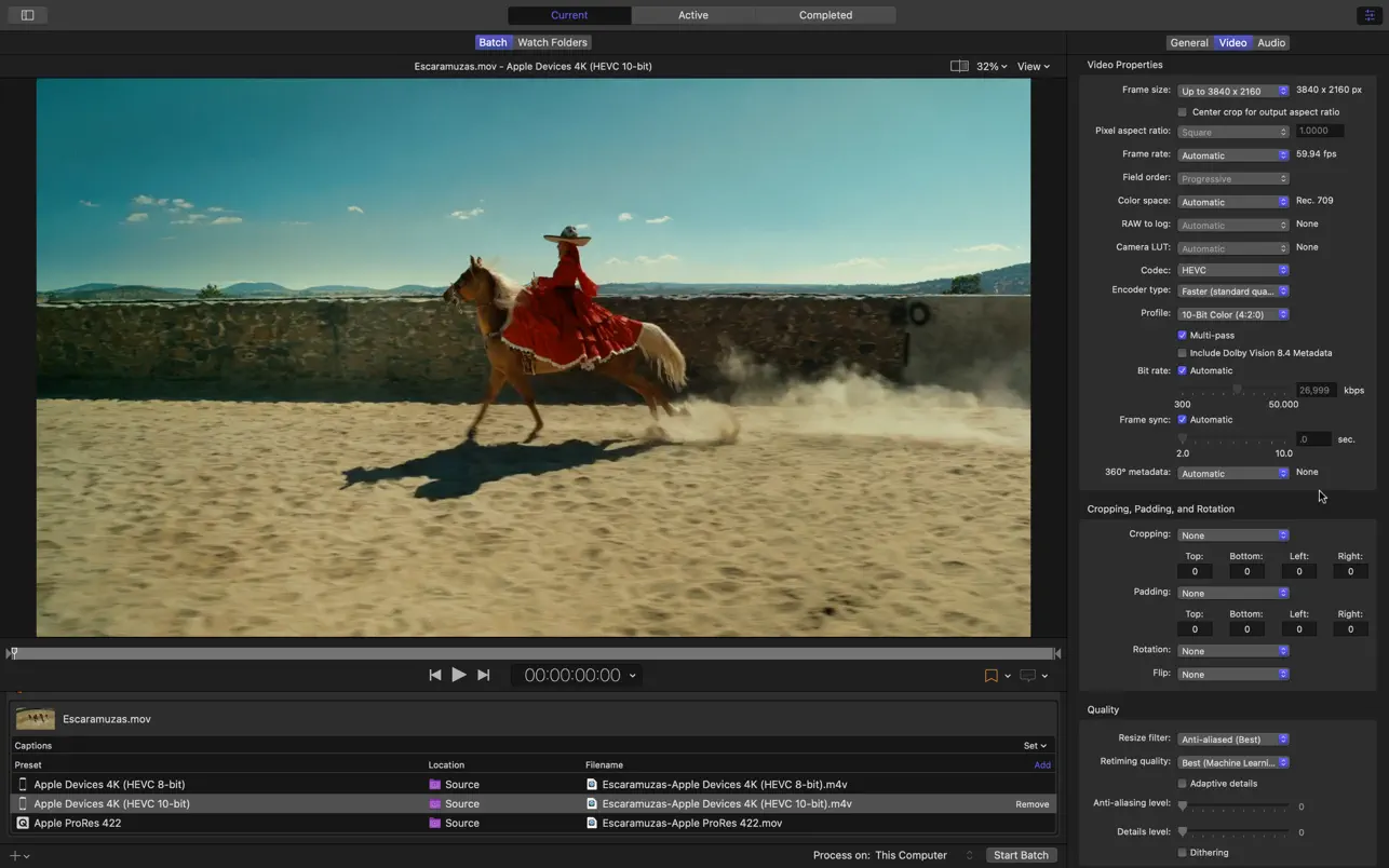 Compressor 视频压缩编码转码软件
