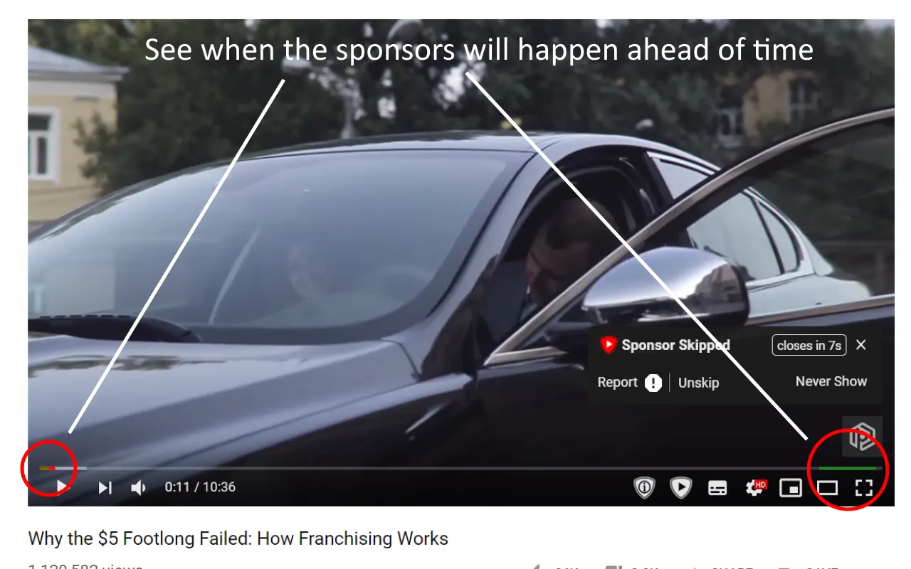 SponsorBlock跳过YouTube赞助商广告